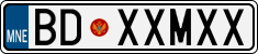 License plate of Montenegro, Vanity Plates