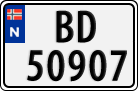 License plate of Norway, Cars