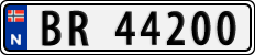 License plate of Norway, Cars
