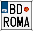 License plate of Montenegro, Vanity Plates