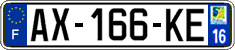 French license plate, SIV (ordinary)