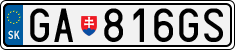 License plate of Slovakia, Cars