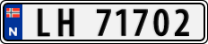 License plate of Norway, Cars