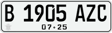 License plate of Indonesia, Regular plates