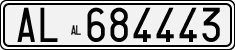 License plate of Italy, Cars (1927 year series)
