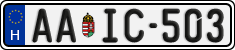 license plates of Hungary, Regular plates (2022)