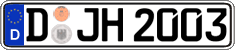 German license plate, Regular plates
