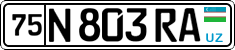License plate of Uzbekistan, Private owners