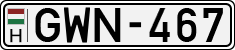 license plates of Hungary, Cars (1990)