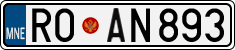 License plate of Montenegro, Cars