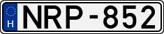 license plates of Hungary, Cars (1990)