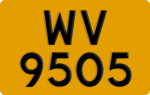 License plate of Hong Kong, AB 1234