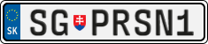 License plate of Slovakia, Vanity Plates