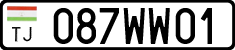 License plate of Tajikistan, Organizations (2009)