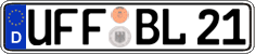 German license plate, Regular plates