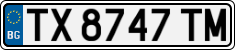 License plate of Bulgaria, Cars