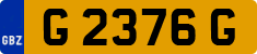 License plate of Gibraltar, Regular car plates (G 1234 A)