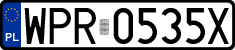 License plates of Poland, Regular car plates