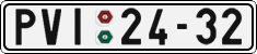 License plate of the Czech Republic, Cars (1960)