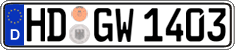 German license plate, Regular plates