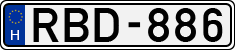 license plates of Hungary, Cars (1990)