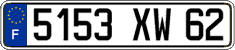 French license plate, FNI
