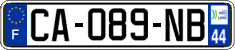 French license plate, SIV (ordinary)