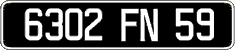 French license plate, FNI