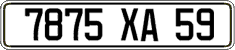 French license plate, FNI