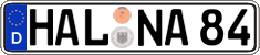 German license plate, Regular plates