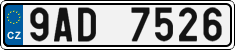 License plate of the Czech Republic, Cars (2001)