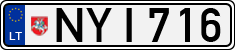 License plate of Lithuania, Cars