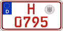 German license plate, Red license plates