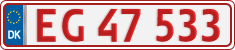 License plate of Denmark, Regular plates