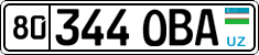 License plate of Uzbekistan, Organizations