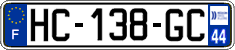 French license plate, SIV (ordinary)