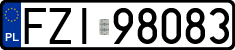 License plates of Poland, Regular car plates