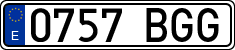 License plates of Spain, Ordinary (2000)