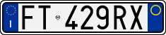 License plate of Italy, Cars (1994 year series)
