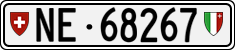 License plate of Switzerland, Cars