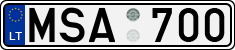 License plate of Lithuania, Cars