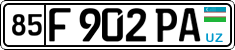 License plate of Uzbekistan, Private owners