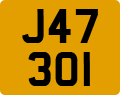 License plate of Jersey, Regular plates (J123456)
