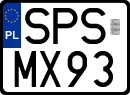 License plates of Poland, Special vehicles and motorcycles