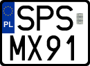 License plates of Poland, Special vehicles and motorcycles