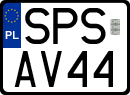License plates of Poland, Special vehicles and motorcycles