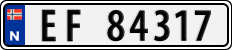 License plate of Norway, Cars