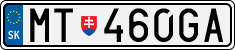 License plate of Slovakia, Cars