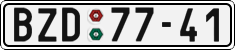 License plate of the Czech Republic, Cars (1960)