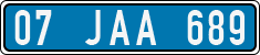 License plate of Turkey, Police